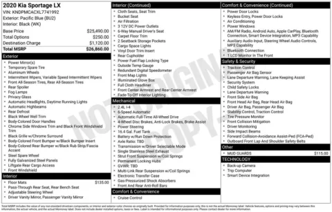 Another view of 2020 Kia Sportage LX for sale in Logan, OH at Don Wood Chevrolet