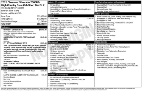 Another view of 2026 Chevrolet Silverado 2500HD High Country for sale in Logan, OH at Don Wood Chevrolet