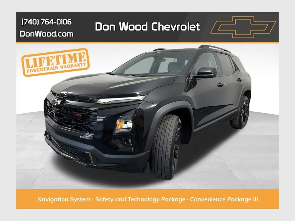 Black 2026 Chevrolet Equinox RS for sale in Logan, OH