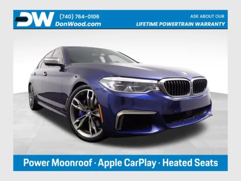 Blue 2018 BMW 5 Series M550i xDrive for sale in Logan, OH