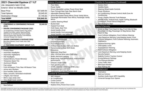 Another view of 2021 Chevrolet Equinox LT for sale in Logan, OH at Don Wood Chevrolet