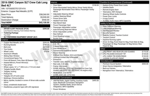 Another view of 2016 GMC Canyon SLT for sale in Logan, OH at Don Wood Chevrolet