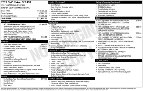 Another view of 2022 GMC Yukon SLT for sale in Logan, OH at Don Wood Chevrolet
