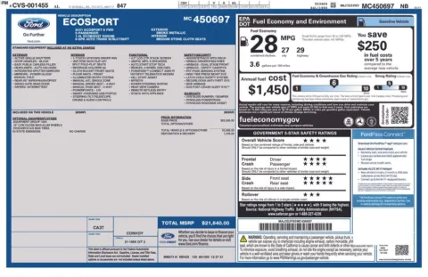 More photos of 2021 Ford EcoSport S at Don Wood Chevrolet, OH