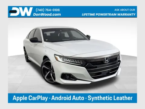 White 2021 Honda Accord Sport for sale in Logan, OH