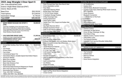 More photos of 2023 Jeep Wrangler Sport S at Don Wood Chevrolet, OH