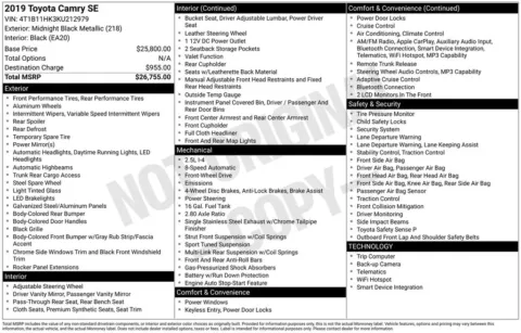 More photos of 2019 Toyota Camry SE at Don Wood Chevrolet, OH