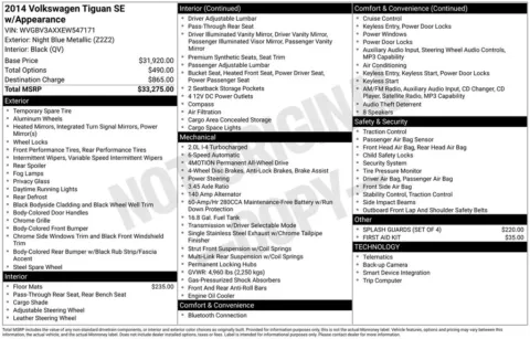 Another view of 2014 Volkswagen Tiguan SE for sale in Logan, OH at Don Wood Chevrolet