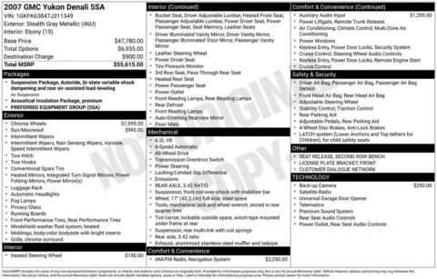 Another view of 2007 GMC Yukon Denali for sale in Logan, OH at Don Wood Chevrolet