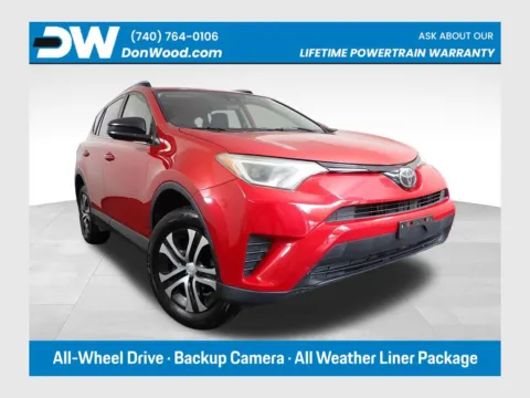 Red 2017 Toyota RAV4 LE for sale in Logan, OH