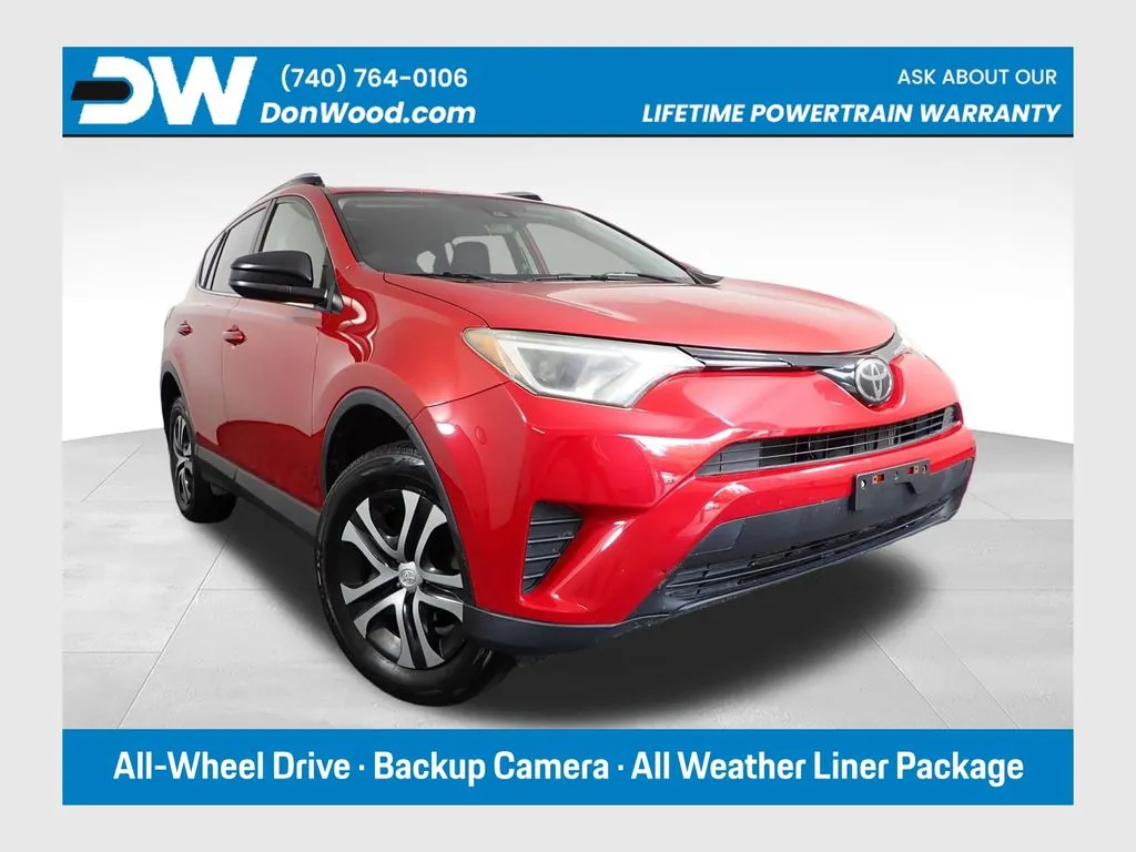 Red 2017 Toyota RAV4 LE for sale in Logan, OH