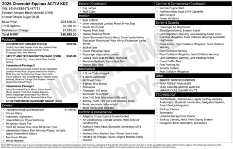Another view of 2026 Chevrolet Equinox ACTIV for sale in Logan, OH at Don Wood Chevrolet