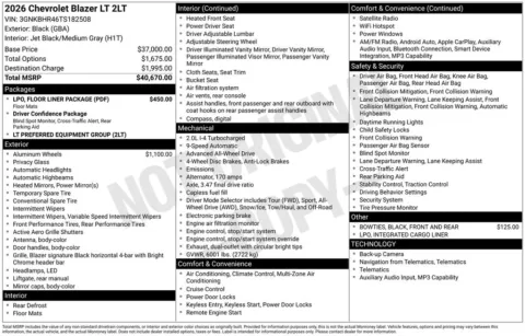 Another view of 2026 Chevrolet Blazer LT for sale in Logan, OH at Don Wood Chevrolet