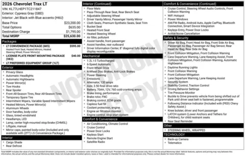 Another view of 2026 Chevrolet Trax LT for sale in Logan, OH at Don Wood Chevrolet
