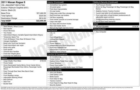Another view of 2011 Nissan Rogue S for sale in Logan, OH at Don Wood Chevrolet