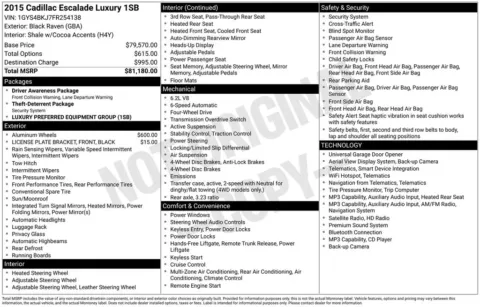 Another view of 2015 Cadillac Escalade Luxury for sale in Logan, OH at Don Wood Chevrolet