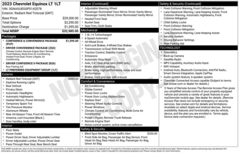 Another view of 2023 Chevrolet Equinox LT for sale in Logan, OH at Don Wood Chevrolet