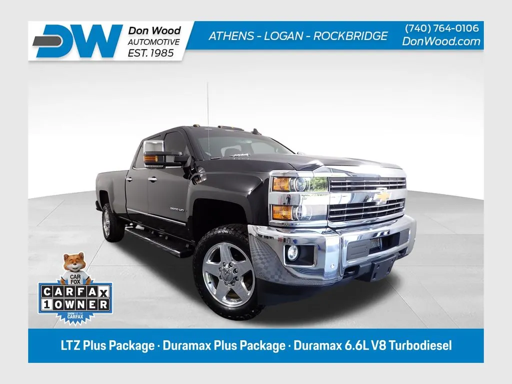 Black 2015 Chevrolet Silverado 2500 HD LTZ for sale in Logan, OH
