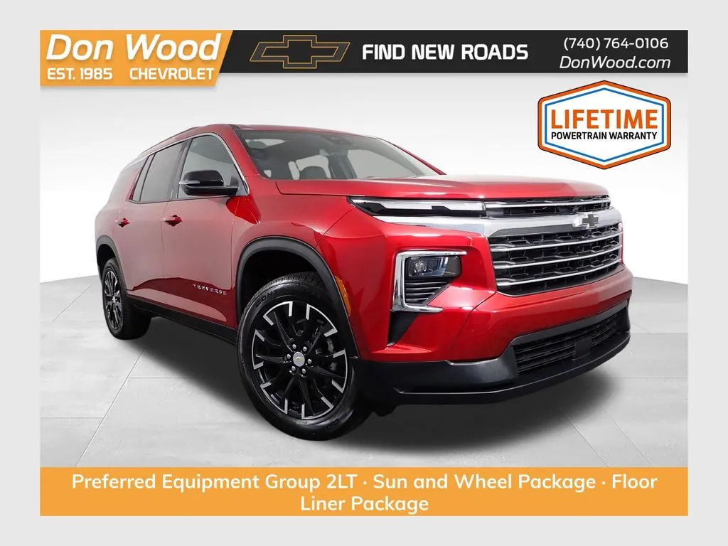 Red 2026 Chevrolet Traverse LT for sale in Logan, OH