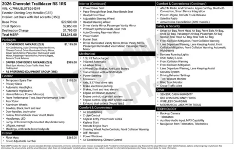Photos of 2026 Chevrolet TrailBlazer RS for sale in Logan, OH at Don Wood Chevrolet