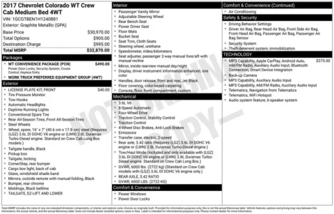 Another view of 2017 Chevrolet Colorado Work Truck for sale in Logan, OH at Don Wood Chevrolet