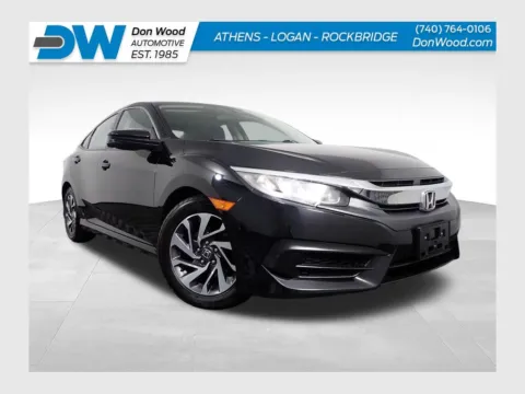 Black 2016 Honda Civic EX for sale in Logan, OH