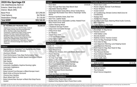 Photos of 2020 Kia Sportage EX for sale in Logan, OH at Don Wood Chevrolet