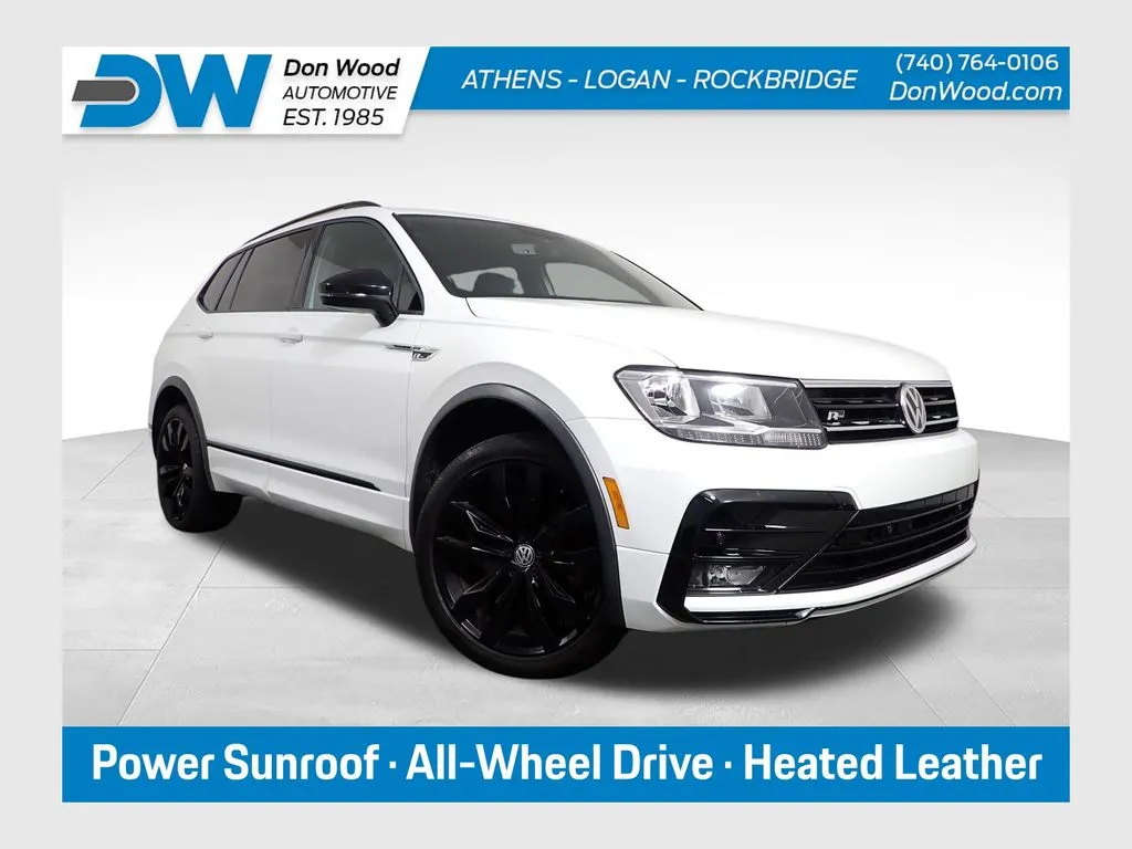 White 2021 Volkswagen Tiguan 2.0T SE R-Line Black for sale in Logan, OH