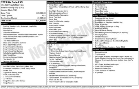 Photos of 2023 Kia Forte LXS for sale in Logan, OH at Don Wood Chevrolet
