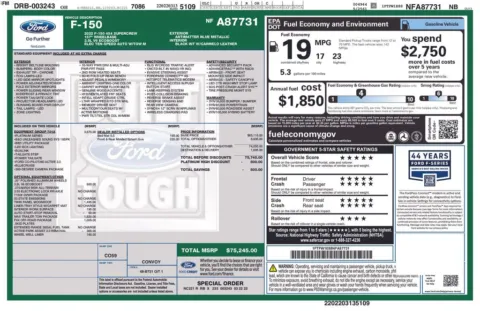 Photos of 2022 Ford F-150 Platinum for sale in Logan, OH at Don Wood Chevrolet