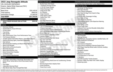 Photos of 2022 Jeep Renegade Altitude for sale in Logan, OH at Don Wood Chevrolet
