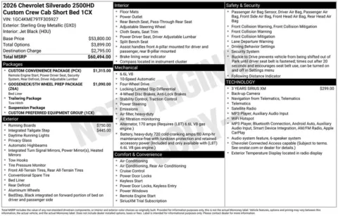 Photos of 2026 Chevrolet Silverado 2500 HD Custom for sale in Logan, OH at Don Wood Chevrolet