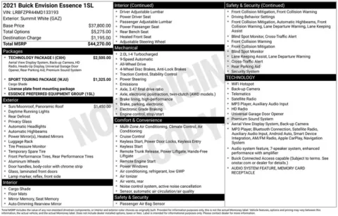 Photos of 2021 Buick Envision Essence for sale in Logan, OH at Don Wood Chevrolet