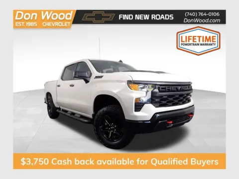 White 2026 Chevrolet Silverado 1500 Custom Trail Boss for sale in Logan, OH