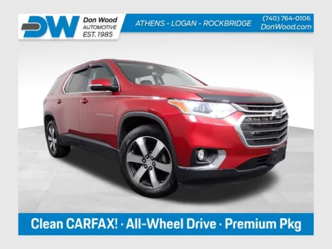 Red 2020 Chevrolet Traverse 3LT for sale in Logan, OH