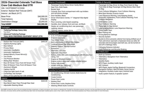 Photos of 2026 Chevrolet Colorado Trail Boss for sale in Logan, OH at Don Wood Chevrolet