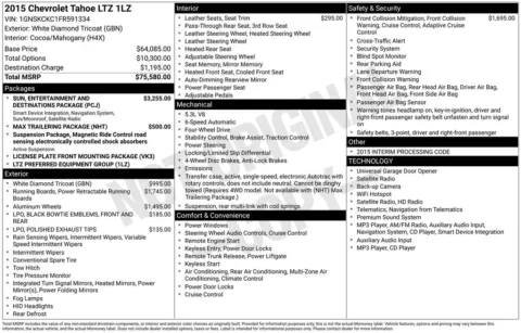 Photos of 2015 Chevrolet Tahoe LTZ for sale in Logan, OH at Don Wood Chevrolet