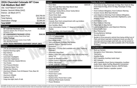 Photos of 2026 Chevrolet Colorado Work Truck for sale in Logan, OH at Don Wood Chevrolet