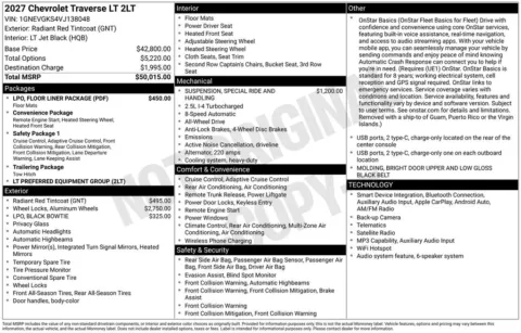Photos of 2027 Chevrolet Traverse LT for sale in Logan, OH at Don Wood Chevrolet