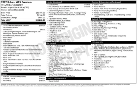Photos of 2022 Subaru WRX Premium for sale in Logan, OH at Don Wood Chevrolet