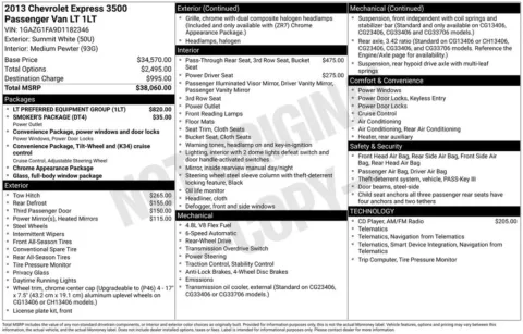 Photos of 2013 Chevrolet Express 3500 LT for sale in Logan, OH at Don Wood Chevrolet