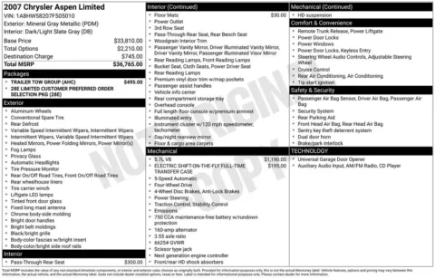 Photos of 2007 Chrysler Aspen Limited for sale in Logan, OH at Don Wood Chevrolet