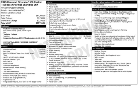 Photos of 2025 Chevrolet Silverado 1500 Custom Trail Boss for sale in Logan, OH at Don Wood Chevrolet
