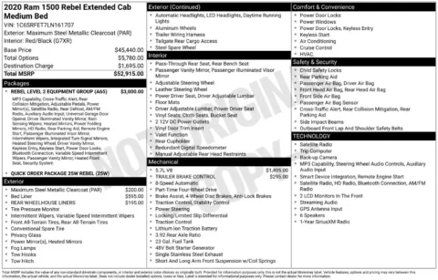 Photos of 2020 Ram 1500 Rebel for sale in Logan, OH at Don Wood Chevrolet