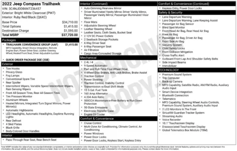 Photos of 2022 Jeep Compass Trailhawk for sale in Logan, OH at Don Wood Chevrolet