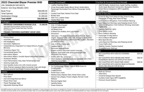 Photos of 2022 Chevrolet Blazer Premier for sale in Logan, OH at Don Wood Chevrolet