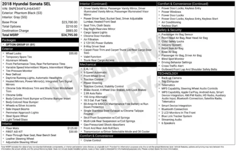 Photos of 2018 Hyundai Sonata SEL for sale in Logan, OH at Don Wood Chevrolet