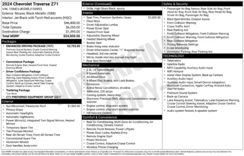 Photos of 2024 Chevrolet Traverse Z71 for sale in Logan, OH at Don Wood Chevrolet