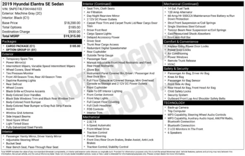 Photos of 2019 Hyundai Elantra SE for sale in Logan, OH at Don Wood Chevrolet