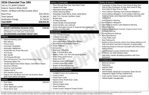 Photos of 2026 Chevrolet Trax 2RS for sale in Logan, OH at Don Wood Chevrolet